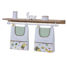 Porta Fralda Organizador Quarto de Bebê Menino Menina 2 Peças Varão:dinossauro Verde - 2