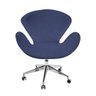 Cadeira Poltrona Swan Office Giratória Linho Azul - 2
