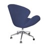 Cadeira Poltrona Swan Office Giratória Linho Azul - 3