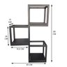 Suporte 3 Nichos Industrial de Parede Ferro e Mdf Preto - 4