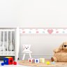 Elefantes e Coração Adesivo de Parede Infantil Faixa Border - 4