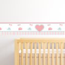 Ver imagem 1 de Elefantes e Coração Adesivo de Parede Infantil Faixa Border