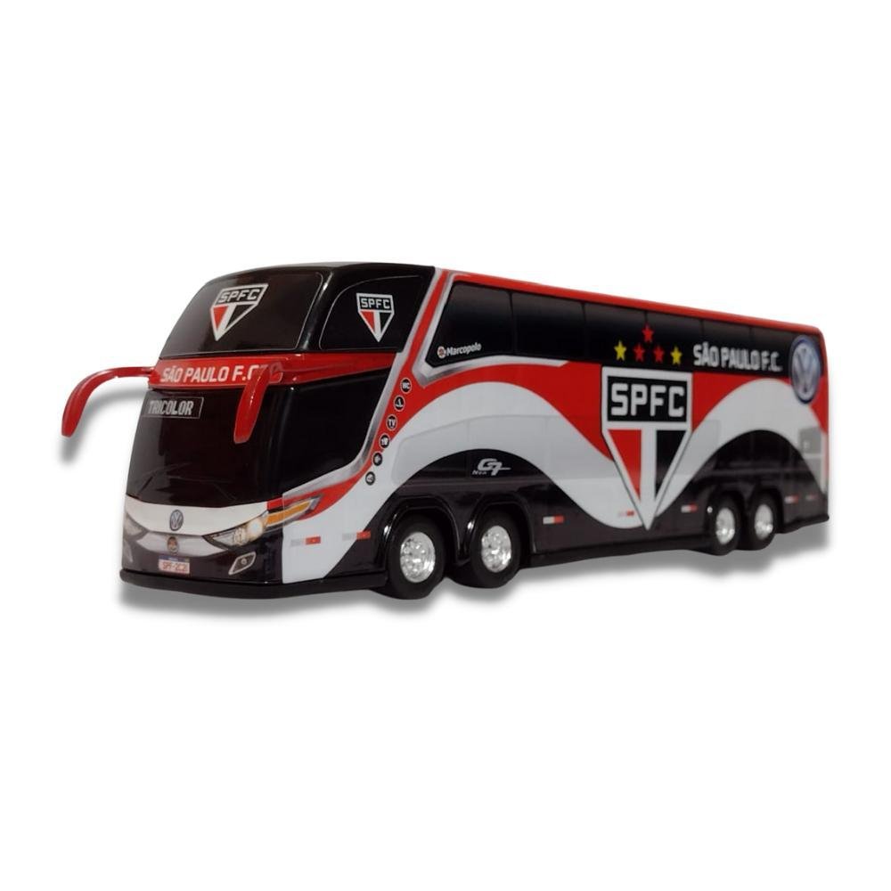 Brinquedo Miniatura Ônibus do São Paulo Fc + Caneca - 4