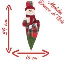 Ver imagem 3 de Kit 8 Enfeites Árvore Natal Papai Noel E Boneco Neve Saco Natalino Xadrez