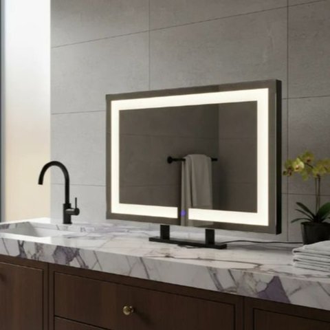 Espelho Retangular 50x70 Iluminado Led Touch Bancada Simples