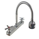 Ver imagem 2 de Torneira Duplo Jato Goumert Cromada Flexivel Articulada Misturador Frio Quente Mesa Bancada