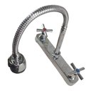 Ver imagem 3 de Torneira Duplo Jato Goumert Cromada Flexivel Articulada Misturador Frio Quente Mesa Bancada