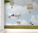 Ver imagem 2 de Papel de parede infantil balão avião menino quarto de bebe M² PP15