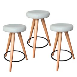 Kit 3 Banqueta Banco Pé Palito Média Cozinha Bar Balcão 60cm - 1