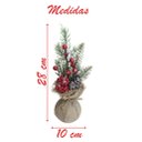 Ver imagem 2 de Enfeite de Mesa Natal Berry Vermelhos e Saco de Juta 28cm