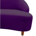 Ver mais imagens de Namoradeira Sofá Feijão Cancún 130cm Orgânica Veludo Roxo