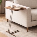 Ver imagem 2 de Mesa de Apoio Soft Castanho em Metal Champanhe