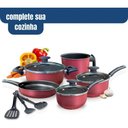 Ver imagem 4 de Jogo 8 Panelas Caçarola Panelas Completo e Utensilios - Cereja-preto