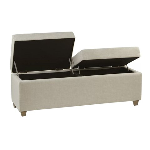 Recamier Bau Madri 1,60m Suede Bege - Inova Decor Inova Decorações