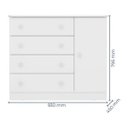 Ver imagem 3 de Cômoda Infantil 1 Porta 4 Gavetas Doce Sonho