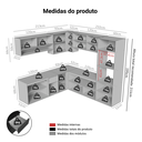 Ver imagem 6 de Armário de Cozinha Completa de Canto 445 cm Suspenso Preto Nice Madesa 03