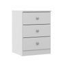 Mesa de Cabeceira com 3 Gavetas 40x55cm London Branco 6509 - 2