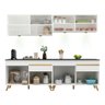 Cozinha Compacta 4 Peças com Leds Mp2021 Veneza Up Multimóveis Branca - 6