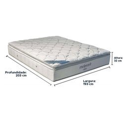Cama Box Branco e Colchão Freedom Molas Ensacadas King Ortobom - 4