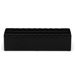 Kit Cabeceira Rana 160 Queen e Calçadeira Alpha N-024 Veludo Preto Aradecor - 4