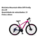 Ver imagem 4 de Bicicleta Off Firefly Aro 29 - 24 Marchas Cor:rosa/azul;tamanho do Quadro:15"