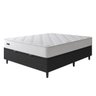Cama Box Baú Casal + Colchão Molas Ensacadas Attractive Umaflex (138x188x67cm) Branco Box Preto - 9