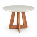 Ver imagem 5 de Mesa de Jantar Redonda 4 Lugares 100cm Pés Madeira Moderno