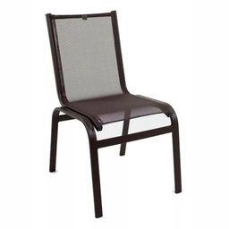 Cadeira Lótus Premium com Braço e sem Braço sem Braço Marrom - 1