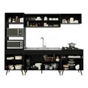 Ver imagem 4 de Armário Cozinha Modulada Completa 252cm Florença Multimóveis MP2460 Preto