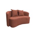 Ver imagem 5 de Sofá Decorativo Montreal 150cm Orgânico Bouclé Terracota