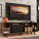 Ver imagem 1 de Rack Madesa Cancun com Pés e Painel para TV até 58 Polegadas Preto/Rustic 7KD8 Cor:Preto/Rustic