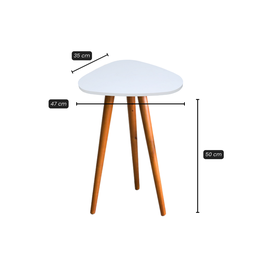 Mesa Lateral Sala Pé Palito Decorativa Tampo Orgânico para Interiores - 5