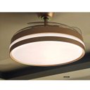 Ver imagem 5 de Ventilador de Teto Grande Led 3 em 1 Lampada Pa Retratil Controle Remoto Casa Escritorio Trabalho Mo