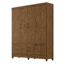Ver imagem 1 de Guarda Roupa 6 Portas MS912 Castanho Wood 912331 Moval