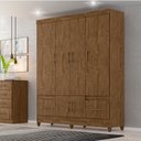 Ver imagem 2 de Guarda Roupa 6 Portas MS912 Castanho Wood 912331 Moval