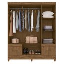 Ver imagem 3 de Guarda Roupa 6 Portas MS912 Castanho Wood 912331 Moval