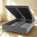 Ver imagem 5 de Conjunto Colchão Mola Ensacada e Base Box Baú Queen 65x158cm Eros Yescasa Cinza