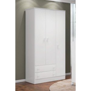 Guarda-Roupa Infantil 3 Portas 2 Gavetas Doce Sonho 