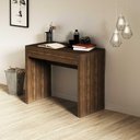 Ver imagem 2 de Kit para Escritório com Mesa Estante 5 Nichos e Gaveteiro no Cor:nogal