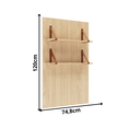 Ver imagem 4 de Painel Tomi 2 Prateleiras 74.8 Carvalho - Quater
