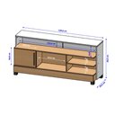 Ver imagem 5 de Rack Tv Taipu 55 Pol 1 Porta Off White Cinamomo Bechara
