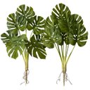 Ver imagem 4 de 5 Folhagens Artificiais Costela de Adão Silicone Toque Realista Premium Qualidade Superior para Vaso