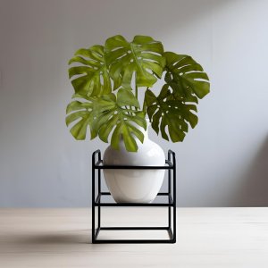 5 Folhagens Artificiais Costela de Adão Silicone Toque Realista Premium Qualidade Superior para Vaso