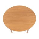 Ver mais imagens de Conjunto Mesa de Jantar Redonda Madeira Maciça com 4 Cadeiras Estofadas Olmo Mel Bege