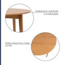 Ver imagem 6 de Conjunto Mesa de Jantar Redonda Madeira Maciça com 4 Cadeiras Estofadas Olmo Mel Bege