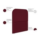 Ver imagem 3 de Cabeceira Estofada Solteiro Alana 90cm Suede Vinho