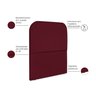 Cabeceira Estofada Solteiro Alana 90cm Suede Vinho - 3