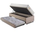 Ver imagem 5 de Bicama Box Baú Suede 88x188 com Colchão Ecoline D33 Ecoflex