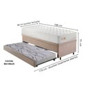 Ver imagem 2 de Bicama Box Baú Suede 88x188 com Colchão Ecoline D33 Ecoflex