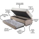 Ver imagem 6 de Bicama Box Baú Suede 88x188 com Colchão Ecoline D33 Ecoflex